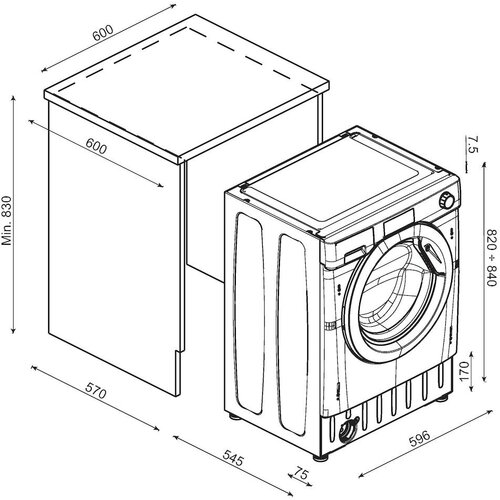 Candy vgradni pralni stroj CBW 27 D1E-S Cene
