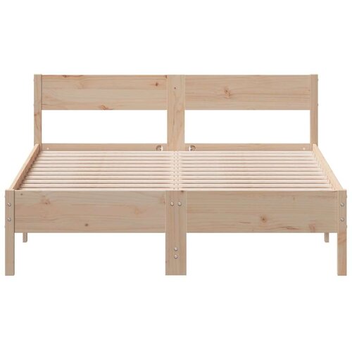 VidaXL Okvir kreveta s uzglavljem 120x190 cm od borovine Slike