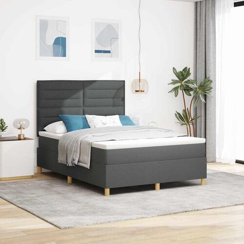  LED Box Spring Krevet Tamno siva 160 x 200 cm tkanina Cene