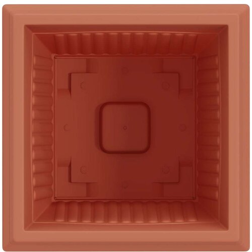  Kvadratna saksija za cvijeće 6 pcs Crvena cigla Plastika - Crvena cigla 43 x 43 x 33 5 cm 6 Slike