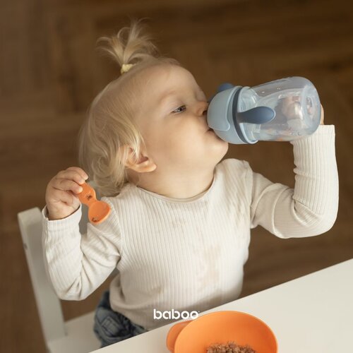 Baboo Cup with Silicone Straw ča&amp;scaron;ica sa slamkom Blue Haze 9m+ 260 ml Slike