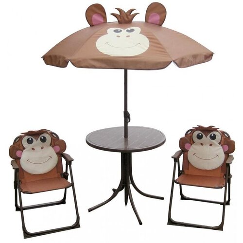  Dječji set majmun sunčobran fi 105cm, fi 50cm, 2x stolica Cene