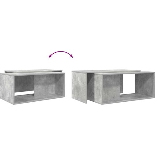  Set stolića za kavu 2 pcs Betonski sivi Konstruirano drvo Slike