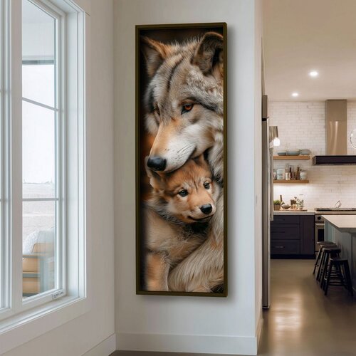 WALLXPERT LAC077-150 Multicolor Decorative Framed MDF Painting Cene