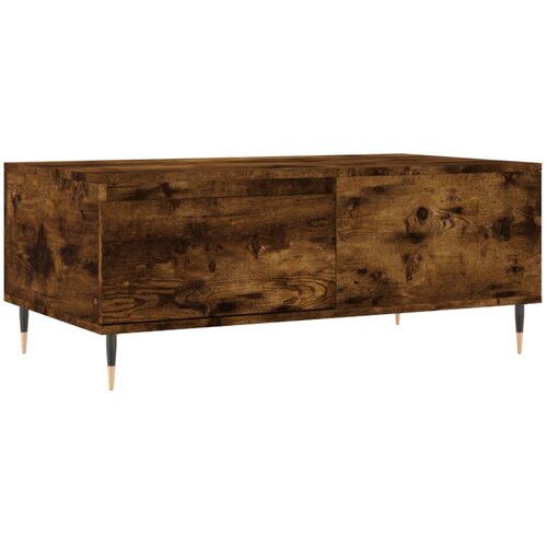 Maison Chic Klubska mizica - kavna mizica - Nizka mizica dimljeni hrast 90x50x36,5 cm inženirski les, (21753940) Cene