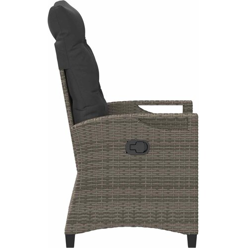  Vrtna stolica 2 pcs Siva i tamno siva 56 x 60 x 112 cm Slike