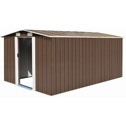 VidaXL Vrtna lopa 257x392x181 cm kovinska rjava Slike