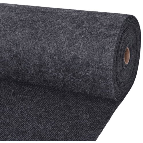 VidaXL Razstavna preproga rebrasta 1,2x10 m antracitna Slike