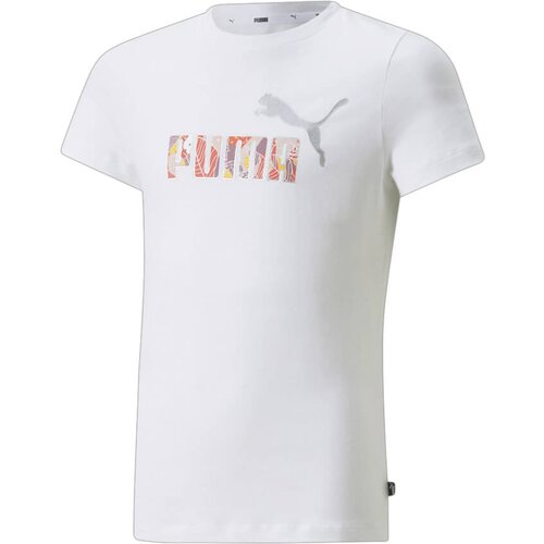 Puma Otro&amp;scaron;ka majica Bloom Logo Tee G Bela Slike