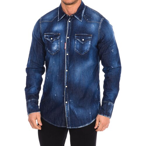Dsquared Srajce z dolgimi rokavi S79DL0013-S30341-470 Modra Cene