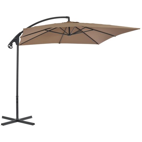 vidaXL Previsni senčnik z jeklenim drogom 250x250 cm taupe, (20610740) Cene