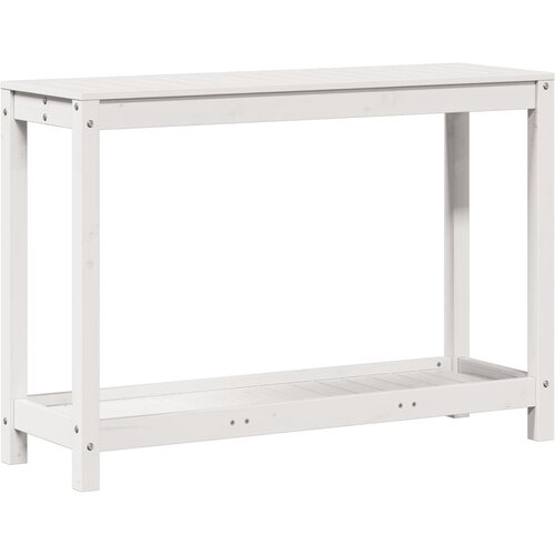 VidaXL Miza za sajenje s polico bela 108x35x75 cm trdna borovina, (21098152) Slike