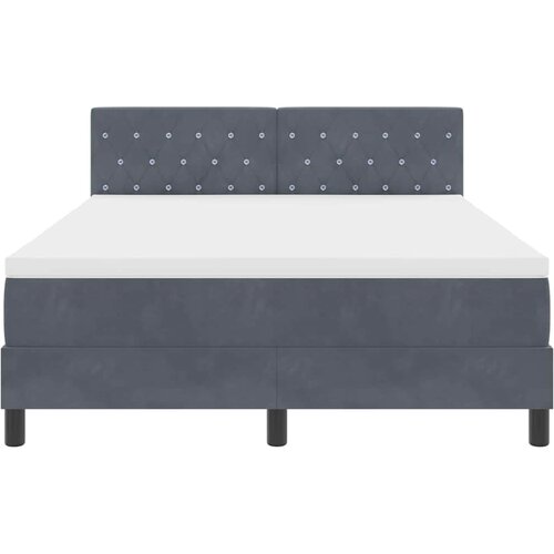  LED Box Spring Krevet s madracem Tamno siva 140 x 200 cm Bar&amp;scaron;un Slike