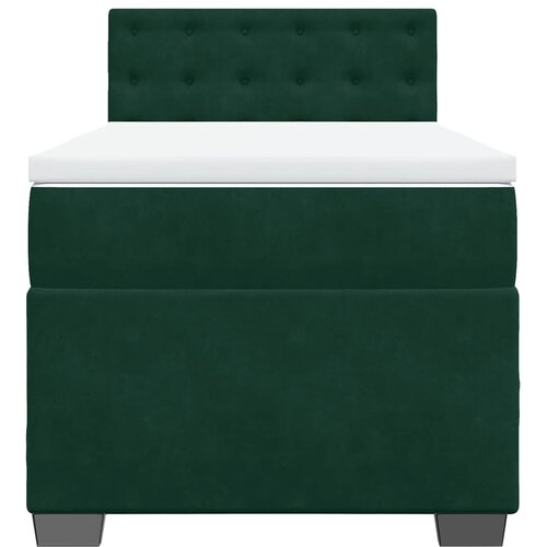 Box spring krevet s madracem tamnozeleni 90x190 cm bar&amp;scaron;unasti Slike