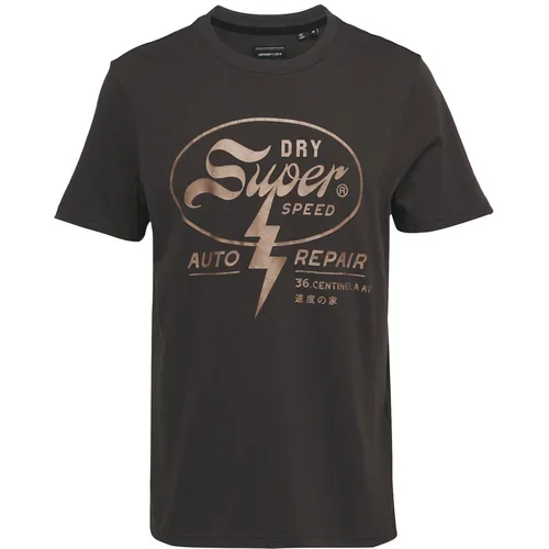 Superdry Majica 'Blackout Rock' bronca / crna