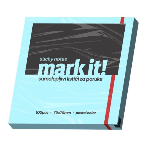 Mark IT Samolepljivi listići Mark 100lis, 75x75mm plavi Slike