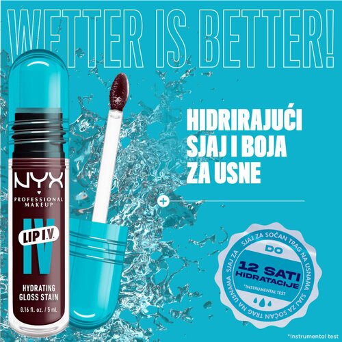NYX Professional Makeup Lip I.V. Hydrating Gloss Stain glos za ustnice 5 ml odtenek 14 Mauve N&amp;rsquo; Moist! Slike