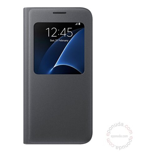 Samsung original S-View EF-CG930PB preklopna torbica Galaxy S7 G930 črna Slike