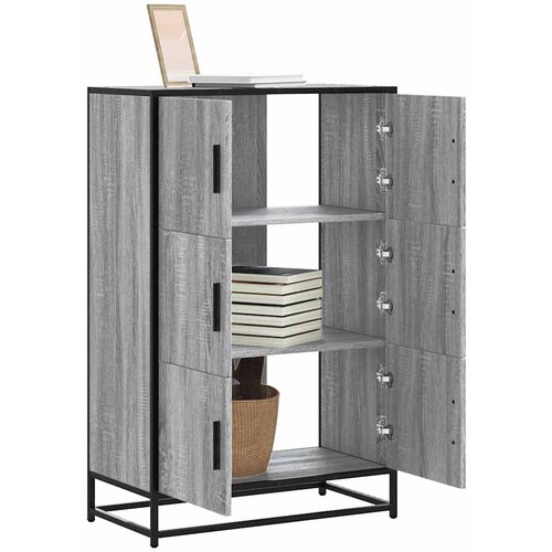 Furnova Visoka omara siva sonoma 68x35x106,5 cm inž. les in kovina, (21954152) Cene