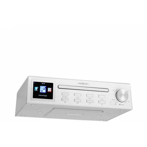 OneConcept Streamo Chef, kuhinjski radio, predvajalnik CD-jev, BT, 2,4" zaslon HCC, bela barva