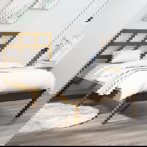 Furnova Posteljni okvir medeno rjav iz trdnega lesa 100x200 cm, (21933853) Slike
