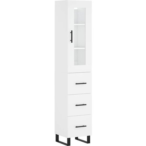 Maison Chic Visoka omara - Komoda - Predalnik bela 34,5x34x180 cm inženirski les, (21719127) Cene