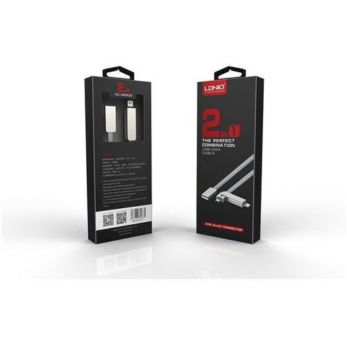 Ldnio usb kabal  LC87 2in1 micro/lightning srebrni --S75 Cene