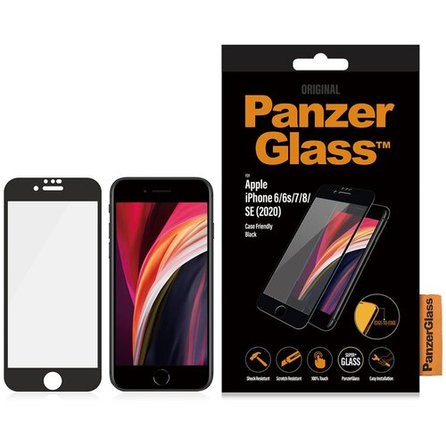 PanzerGlass za&amp;scaron;titno staklo za iPhone 6/6s/7/8/SE 2020/SE 2022 case friendly black Slike