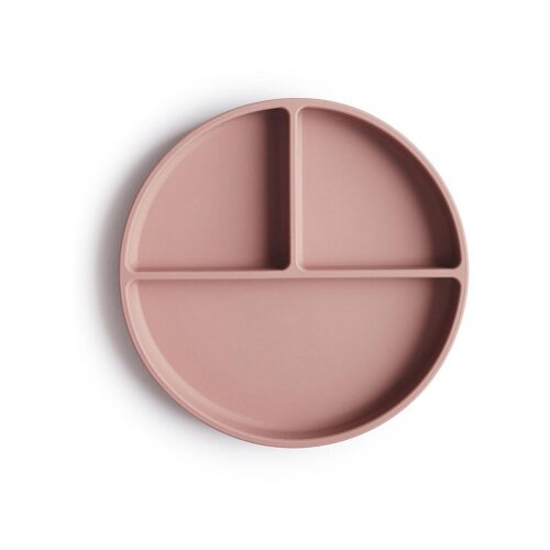 Mushie Silikonski krožnik s priseskom – Blush Cene