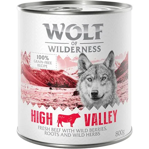 Wolf of Wilderness Ekonomično pakiranje: 24 x 800 g - High Valley - govedina
