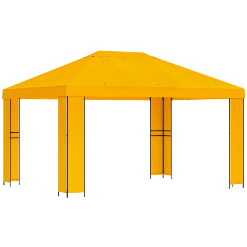 vidaXL Paviljon 4 &times; 3 m Rumena Poliester in jeklo 190, (5000218892) Cene