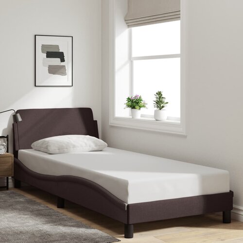 Furnova Posteljni okvir brez vzmetnice temno rjav 90x200 cm blago, (21941598) Slike