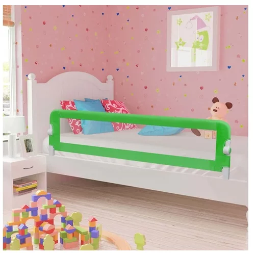  posteljno varovalo za otroke zeleno 180x42 cm poliester