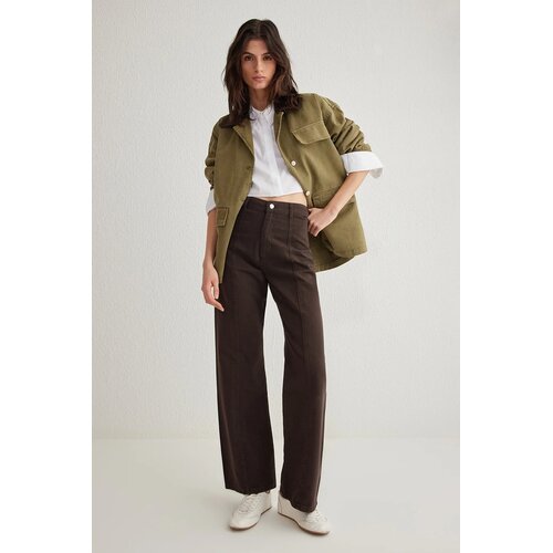 TRENDYOLMILLA ženske pantalone Twoss25Je00034, smeđa Cene