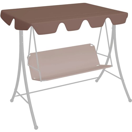VidaXL Zamjenski krov za vrtnu ljuljačku smeđi 150 / 130 x 70 / 105 cm Slike