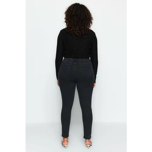 Trendyol Curve Anthracite High Waist Flexible Skinny Jeans