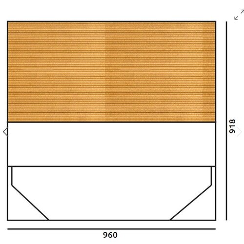 Jela OBLAZINJENA POSTELJA ARC 90X200 CM, VE� BARV -Rumena Cene