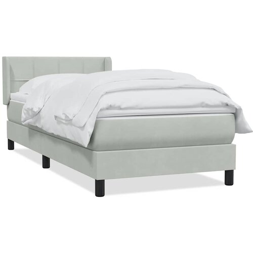 Box Spring krevet s madracem svijetlo sivi 80x210 cm bar&amp;scaron;un Slike