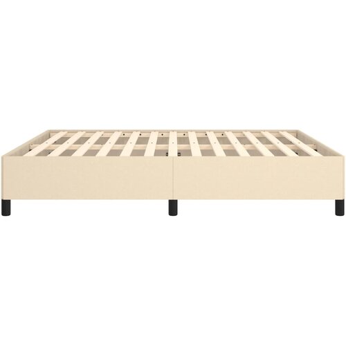  Okvir za krevet bez madraca krem 180 x 200 cm od tkanine Slike