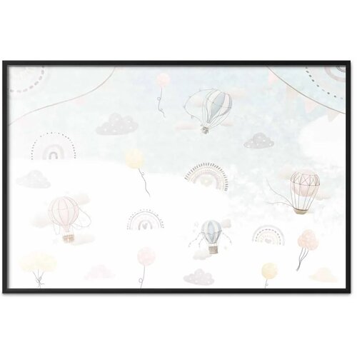  Plakat - Adventure Among the Clouds 42x29.7 Crni okvir Cijene