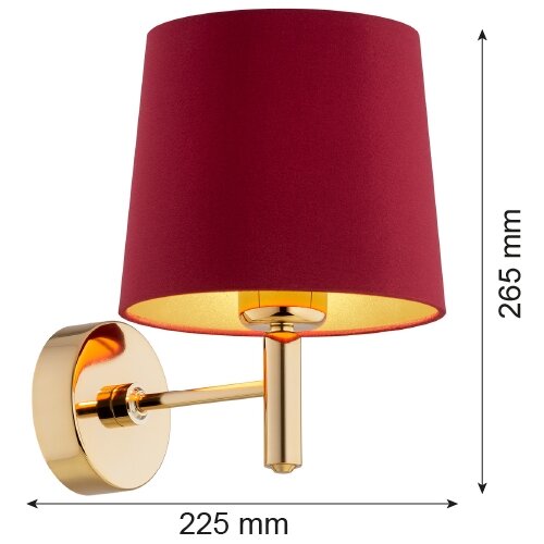  Argon 8311 - Zidna lampa PONTE PLUS 1xE27/15W/230V crvena Slike