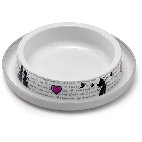 Moderna Posuda za mačke Trendy Dinner Cats in Love, 210ml, Bela Slike