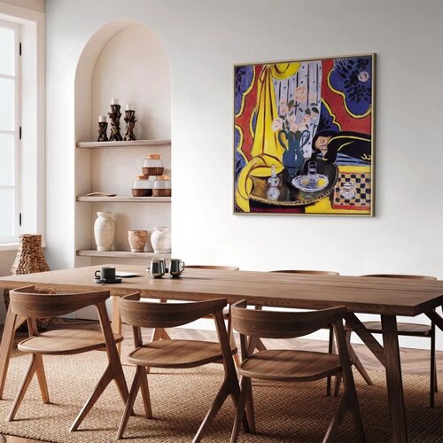  Slika - Henri Matisse &amp;ndash; Harmony in Yellow 80x80 U prirodnom drvenom okviru Slike
