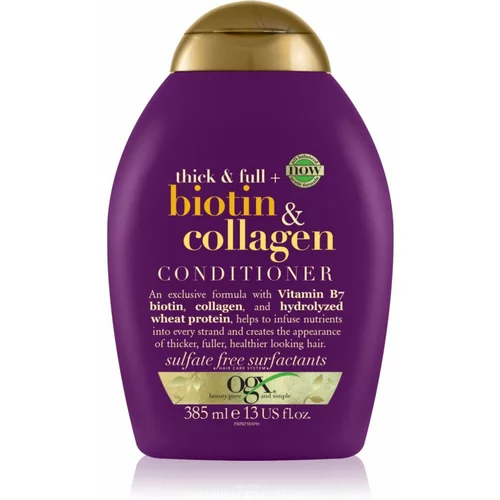 OGX Biotin & Collagen balzam za zgostitev za volumen las 385 ml