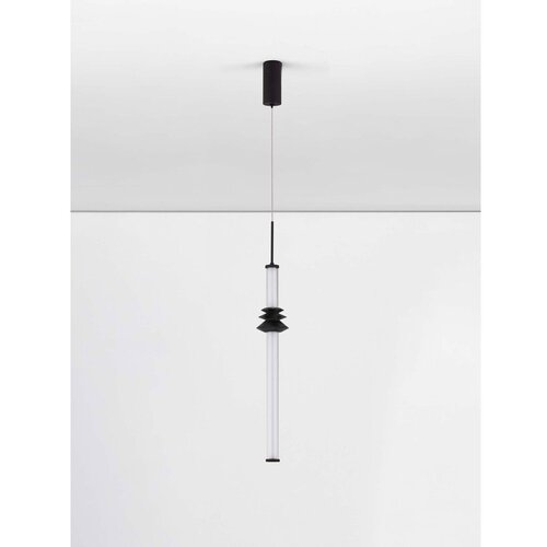 Nova Luce Mat črna keramična LED zatemnitvena viseča svetilka s senčilom iz akrilnega stekla &amp;oslash; 8 cm Stalactite &amp;ndash; Slike