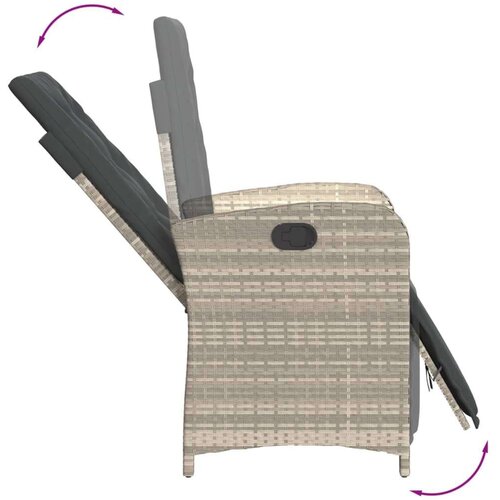 vidaXL 3-dijelni bistro set s jastucima svjetlosivi od poliratana Cene