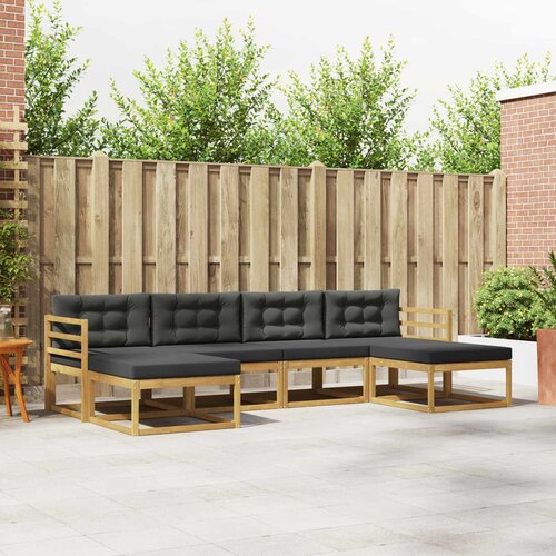  Set vanjskih sofa 6 kom. Bijela i antracit Cene