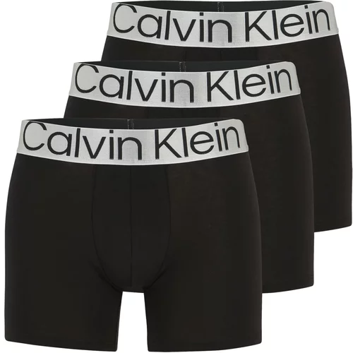 Calvin Klein Underwear Boksarice črna / srebrna
