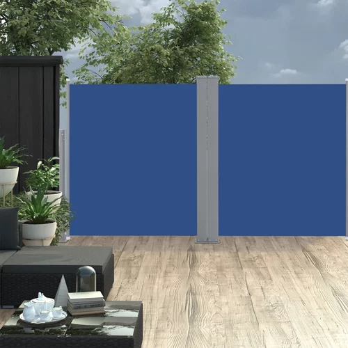 vidaXL Zložljiva stranska tenda modra 160x600 cm, (20693048)