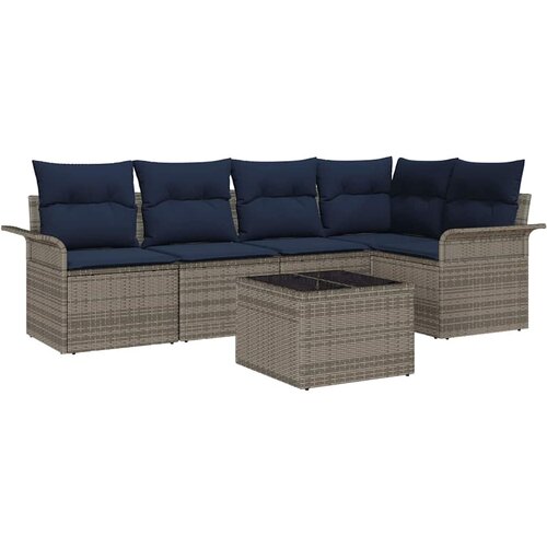  Sjedeća garnitura za vrt 5 kom. poliratan 242,5 x 132,5 x 85 cm Slike